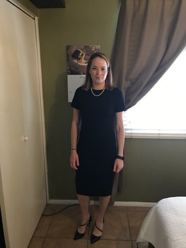 Customer photo review of Brigitte Brianna Little Black Dress