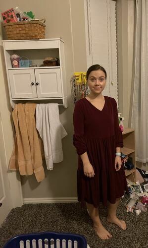 Customer photo review of Brigitte Brianna Ruffle Tier Dress