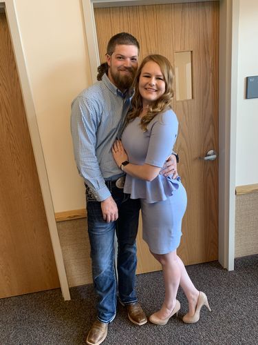 Customer photo review of Brigitte Brianna Peplum Dress