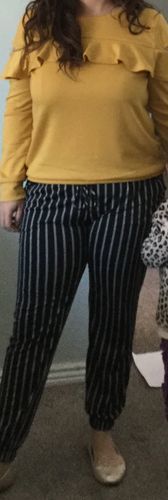 Customer photo review of Brigitte Brianna Ruffle Sweatshirt