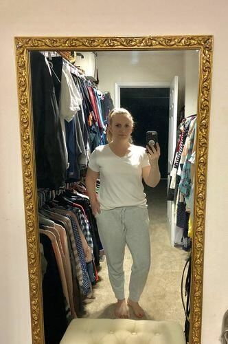 Customer photo review of Brigitte Brianna Favorite V-Neck Basic Tee