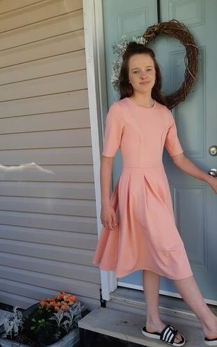 Customer photo review of Brigitte Brianna Swing Dress