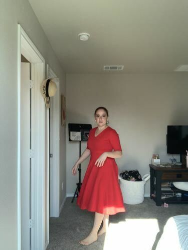 Customer photo review of Brigitte Brianna V-Neck Gala Dress