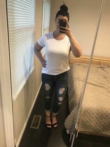 Customer photo review of Brigitte Brianna Favorite Basic Tee