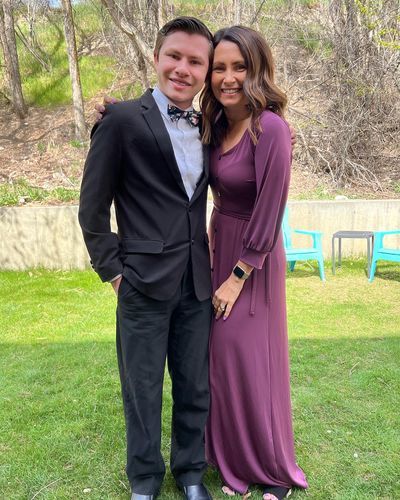 Customer photo review of Brigitte Brianna V-Neck Maxi Dress