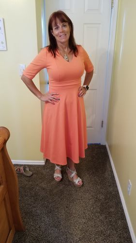 Customer photo review of Brigitte Brianna V-Neck Gala Dress