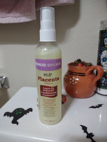 Customer photo review of Hask Placenta Original Leave In Instant Conditioning Treatment 8 Oz.