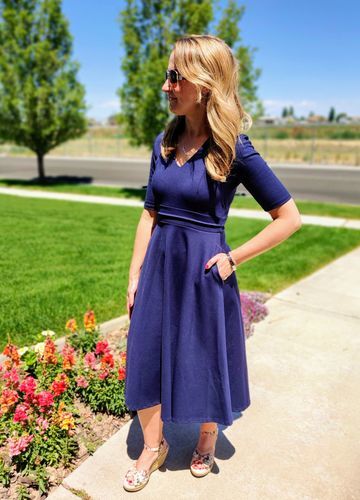 Customer photo review of Brigitte Brianna V-Neck Gala Dress