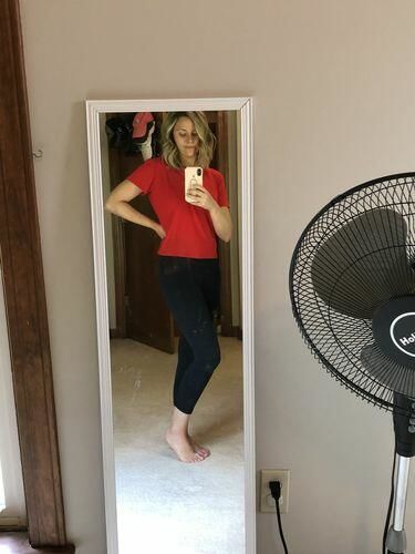 Customer photo review of Brigitte Brianna Motion Tee
