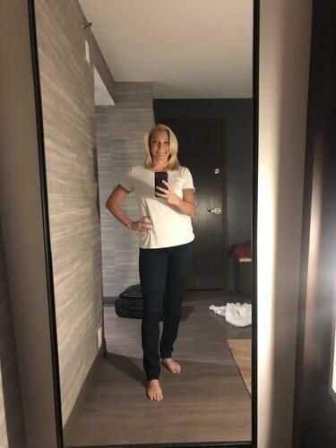 Customer photo review of Brigitte Brianna Favorite V-Neck Basic Tee
