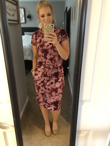 Customer photo review of Brigitte Brianna Baseball Tee Dress