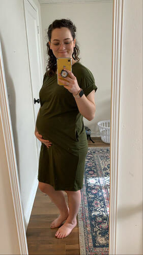 Customer photo review of Brigitte Brianna Pocket Tee Dress
