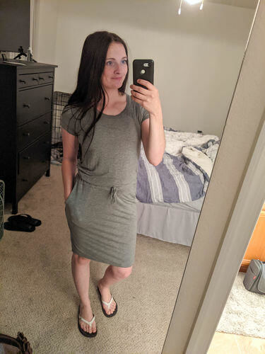 Customer photo review of Brigitte Brianna Baseball Tee Dress