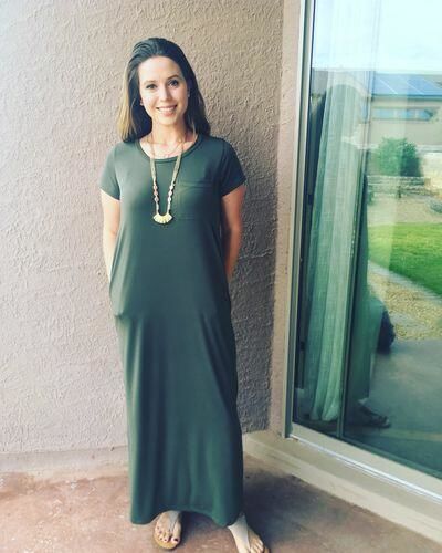 Customer photo review of Brigitte Brianna Pocket Maxi Dress