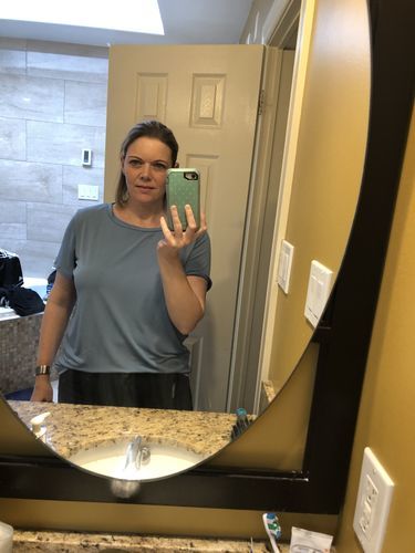 Customer photo review of Brigitte Brianna Crew Neck Tee