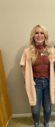 Customer photo review of Brigitte Brianna Jet Set Cardigan