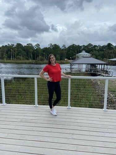 Customer photo review of Brigitte Brianna Motion Tee