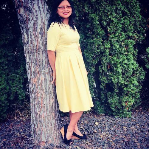 Customer photo review of Brigitte Brianna Swing Dress