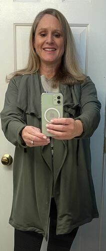 Customer photo review of Brigitte Brianna Jet Set Cardigan