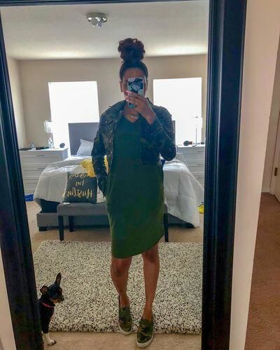 Customer photo review of Brigitte Brianna Day-to-Day Pocket Dress