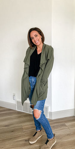 Customer photo review of Brigitte Brianna Jet Set Cardigan