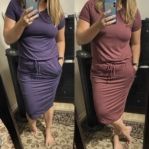 Customer photo review of Brigitte Brianna Baseball Tee Dress