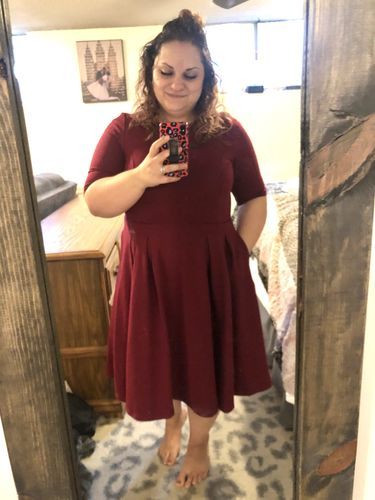 Customer photo review of Brigitte Brianna Swing Dress