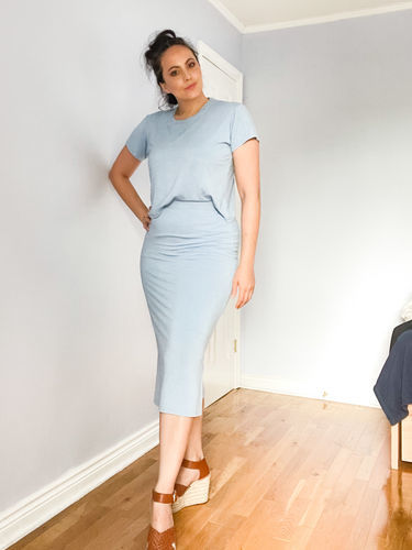 Customer photo review of Brigitte Brianna Runaround Skirt