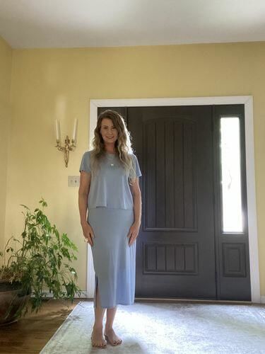 Customer photo review of Brigitte Brianna Motion Tee