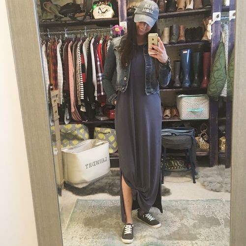 Customer photo review of Brigitte Brianna Pocket Maxi Dress