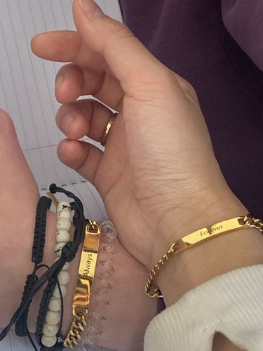 Customer photo review of Engraved Bracelet Set - W/ Eternal Rose Box