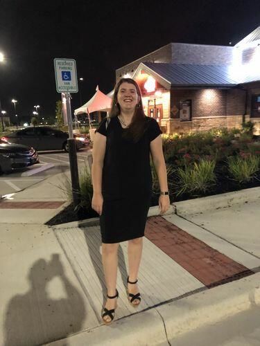 Customer photo review of Brigitte Brianna Pocket Tee Dress