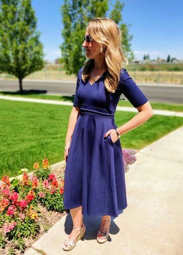 Customer photo review of Brigitte Brianna V-Neck Gala Dress