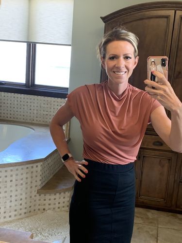 Customer photo review of Brigitte Brianna Cascade Top