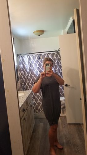 Customer photo review of Brigitte Brianna Pocket Tee Dress