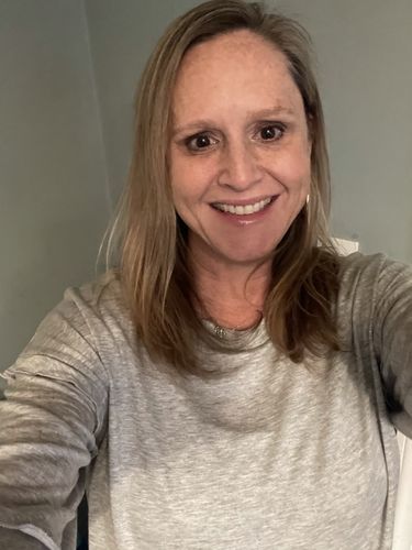 Customer photo review of Brigitte Brianna Striped Ruffle Sleeve Sweatshirt