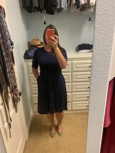 Customer photo review of Brigitte Brianna Swing Dress