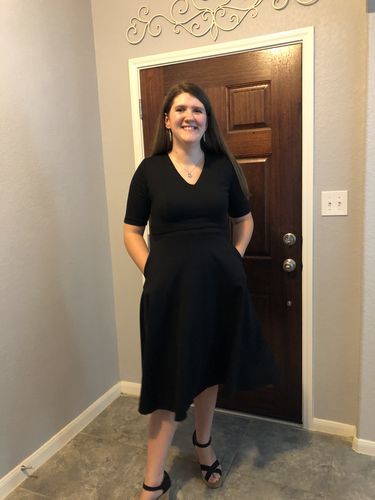 Customer photo review of Brigitte Brianna V-Neck Gala Dress