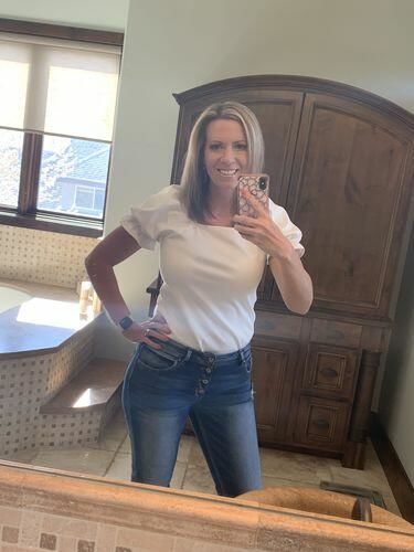 Customer photo review of Brigitte Brianna Picnic Top