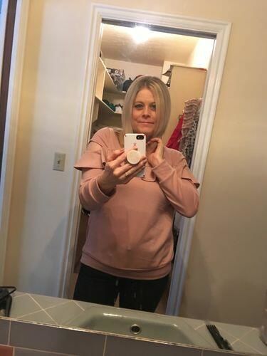 Customer photo review of Brigitte Brianna Ruffle Sweatshirt
