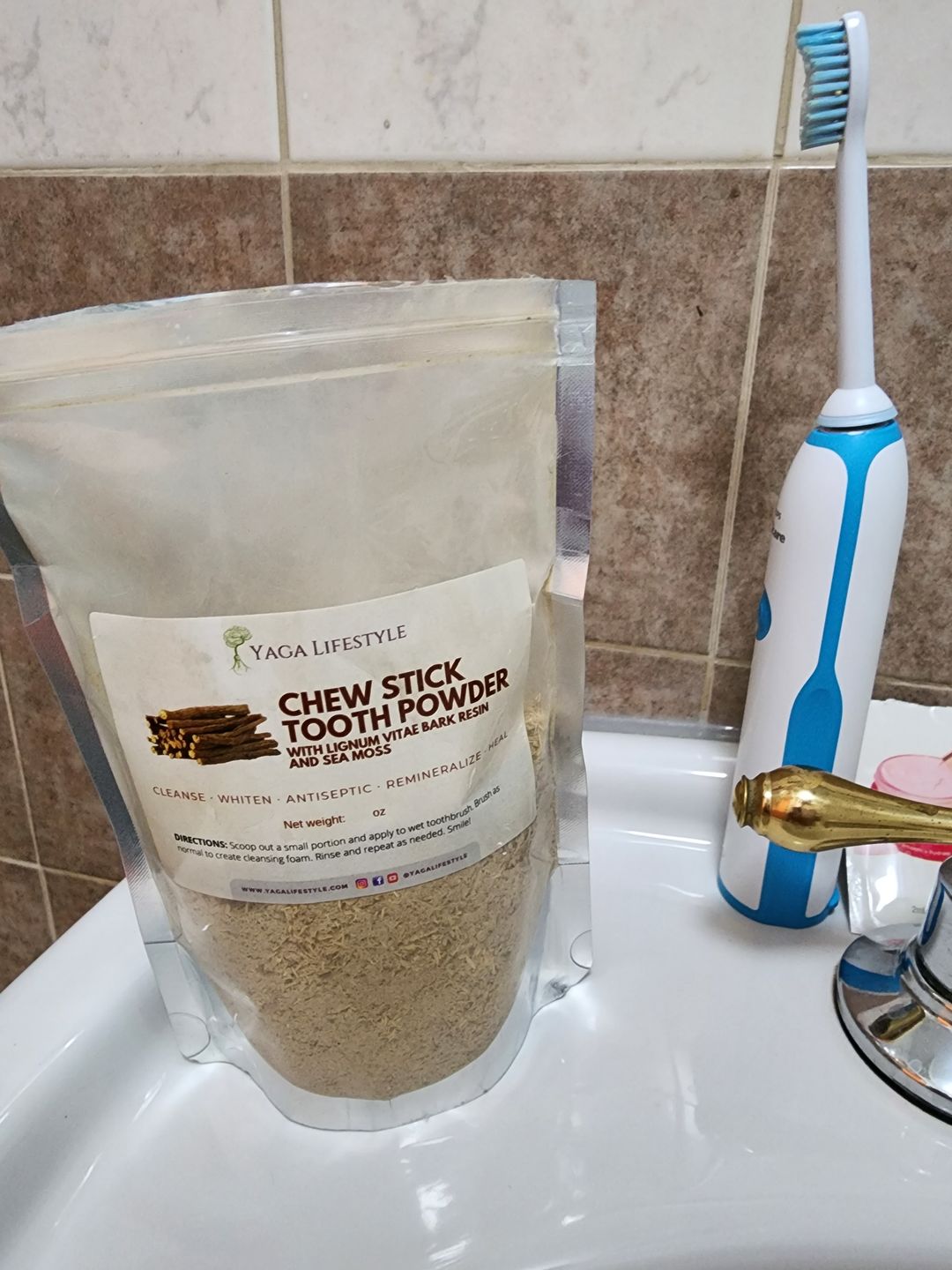 Customer photo review of Jamaican Chew Stick Herbal Tooth Powder
