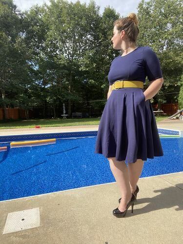 Customer photo review of Brigitte Brianna Swing Dress