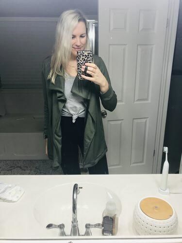 Customer photo review of Brigitte Brianna Jet Set Cardigan