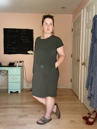 Customer photo review of Brigitte Brianna Pocket Tee Dress