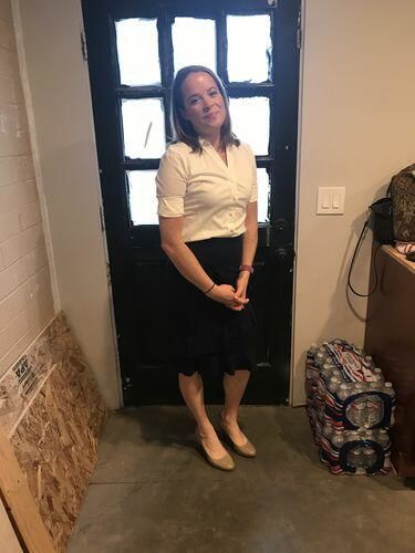 Customer photo review of Brigitte Brianna Ruffle Skirt