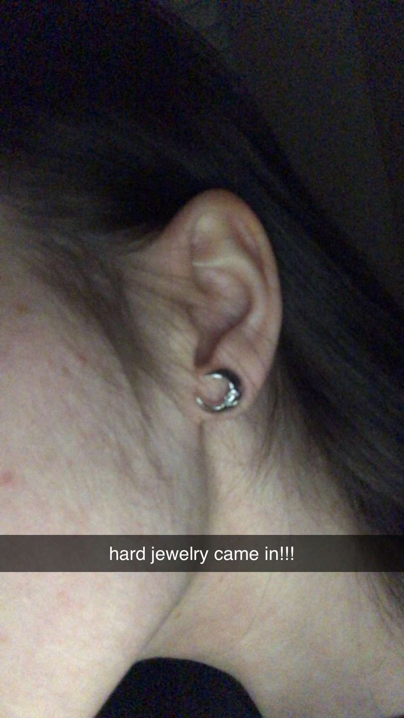 Customer photo review of LUNA' LUNATIC LUNAR EARRING