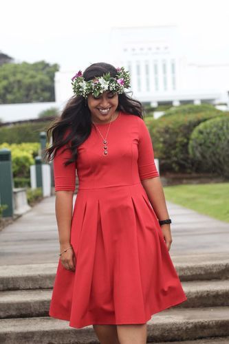 Customer photo review of Brigitte Brianna Swing Dress