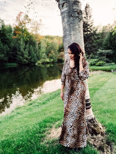 Customer photo review of Brigitte Brianna V-Neck Maxi Dress