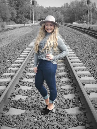 Customer photo review of Brigitte Brianna Ruched Turtleneck