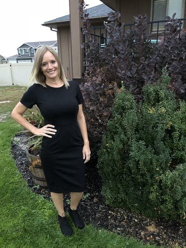 Customer photo review of Brigitte Brianna Little Black Dress